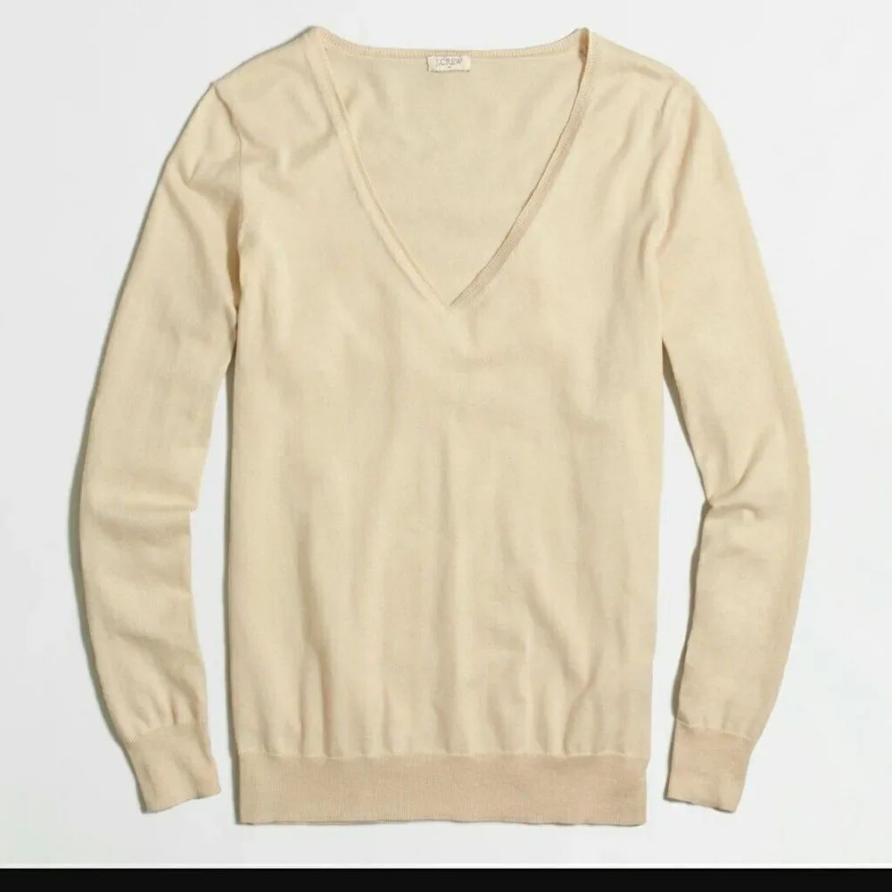 NWT J.Crew cotton v-neck sweater. Size XXS